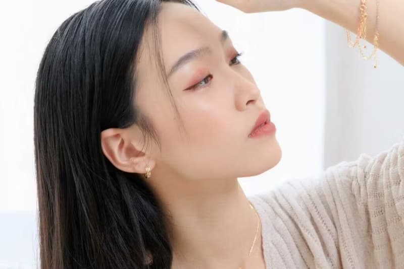方格耳環