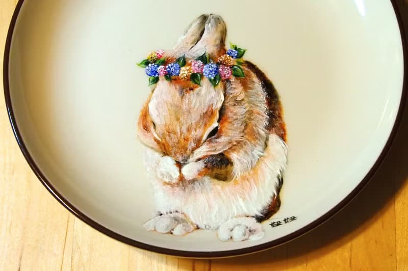 壁掛裝飾盤 / 點心盤系列－兔兔的祈禱