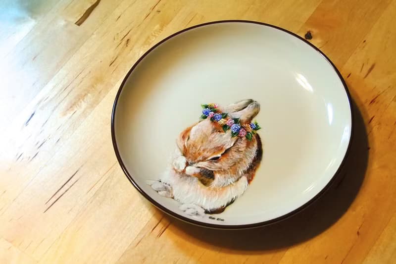 壁掛裝飾盤 / 點心盤系列－兔兔的祈禱