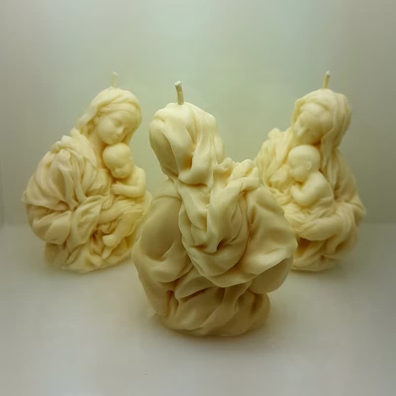 聖母與子手工製作天然蠟燭 香氛藝術蠟燭 天然大豆蠟燭