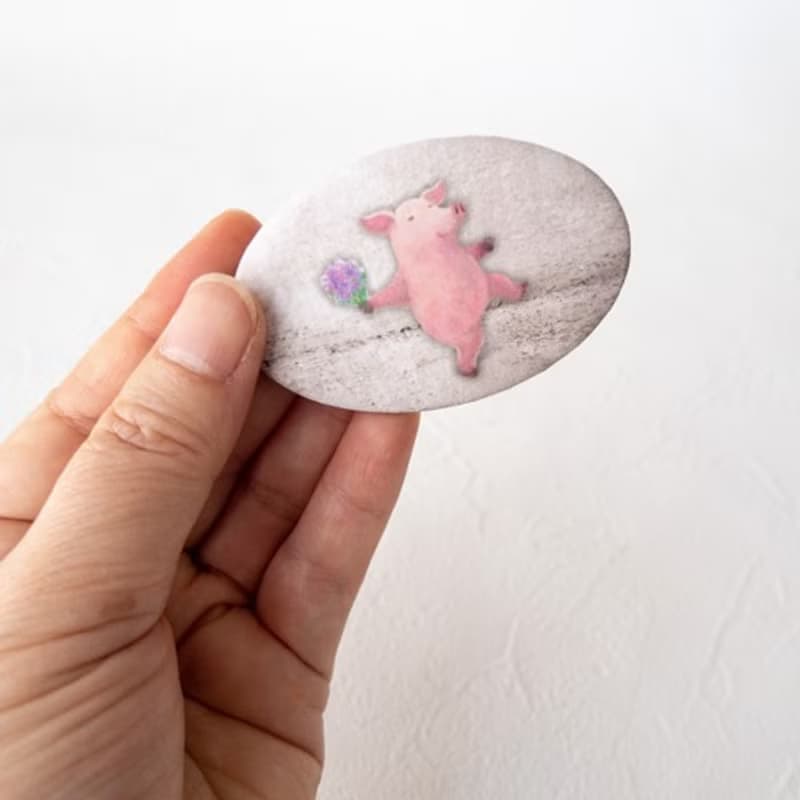 マグネット栓抜き(花束とこぶた)