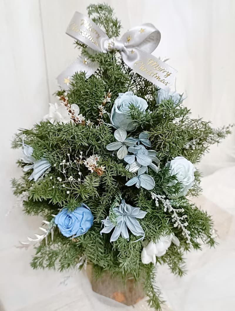 【數位】教學影片區 聖誕節聖誕佈置花禮 永生雪松聖誕花圈 花材另可加購