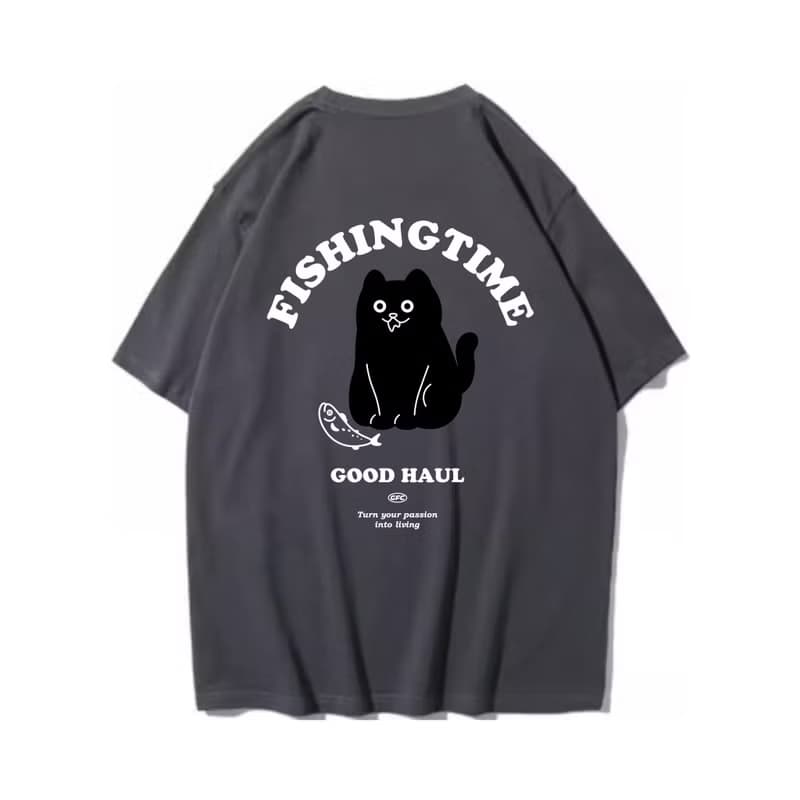 Fishing Cat 口水貓 中性短袖T恤 7色男女同款 釣魚俱樂部