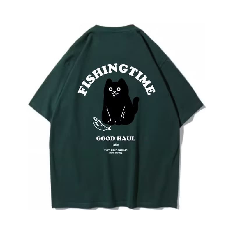 Fishing Cat 口水貓 中性短袖T恤 7色男女同款 釣魚俱樂部