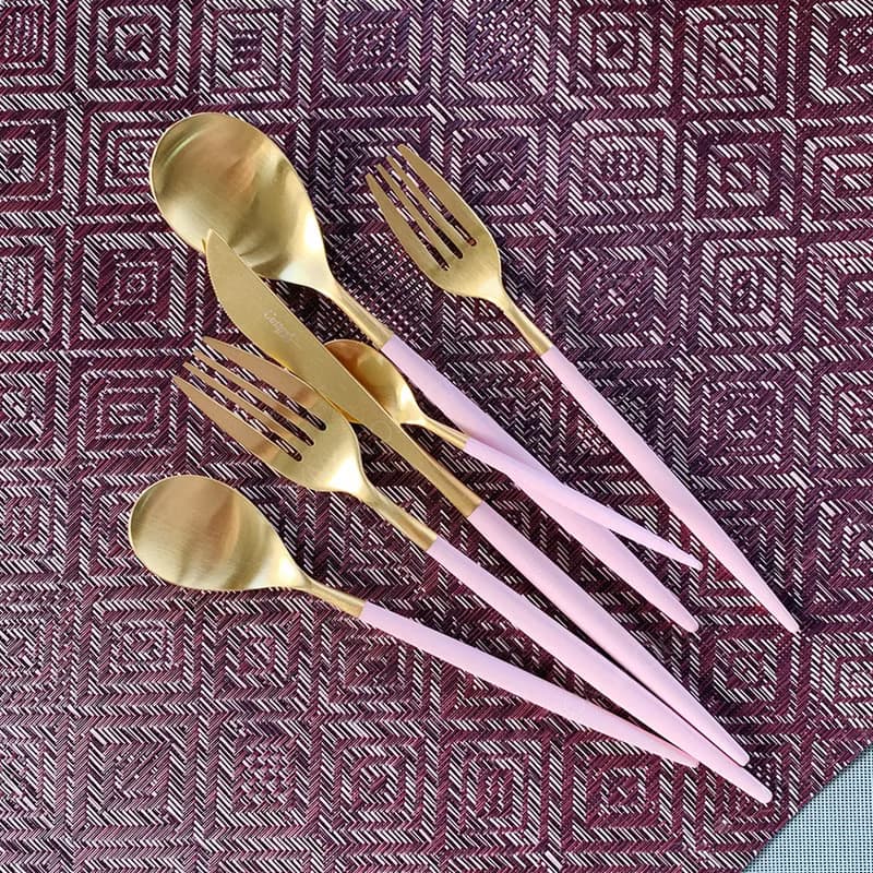 葡萄牙 Cutipol  MIO  粉紅金  霧面不鏽鋼 主餐刀