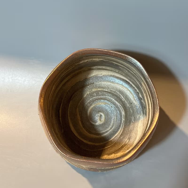 柴燒水波紋大茶碗 / 水方 / 小平凡手作