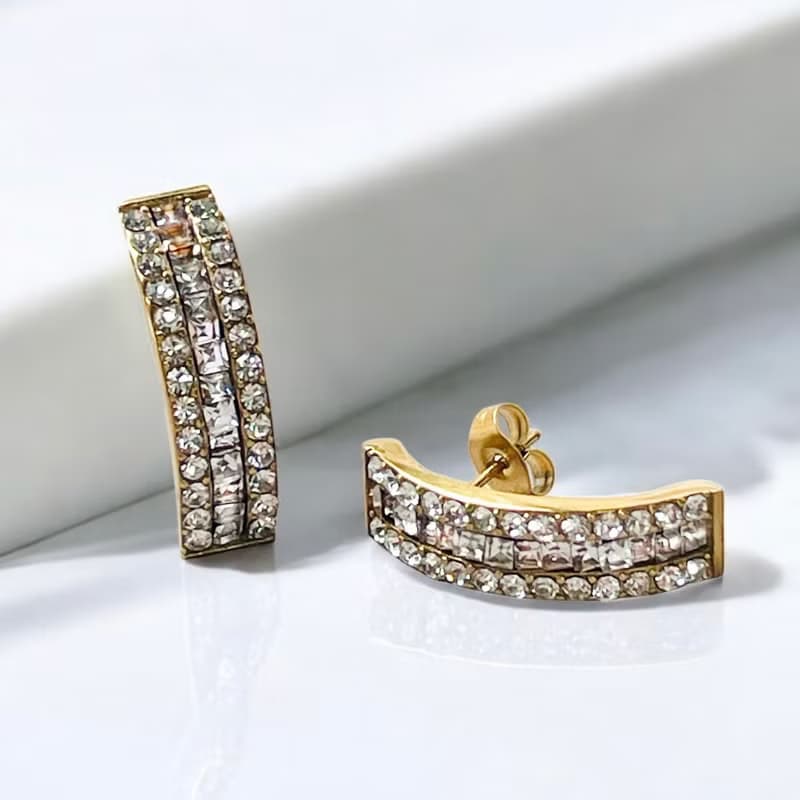 金属アレルギー対応  チェーン ピアス　316L サージカルステンレス　防過敏　耳环　耳钉　耳環　挟式耳環