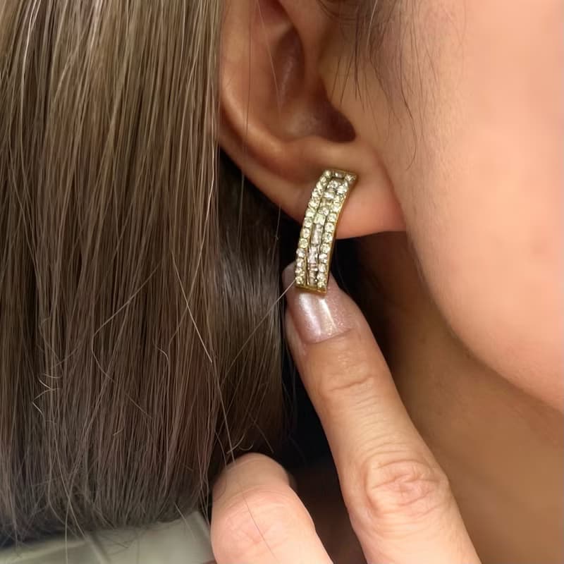 金属アレルギー対応  チェーン ピアス　316L サージカルステンレス　防過敏　耳环　耳钉　耳環　挟式耳環