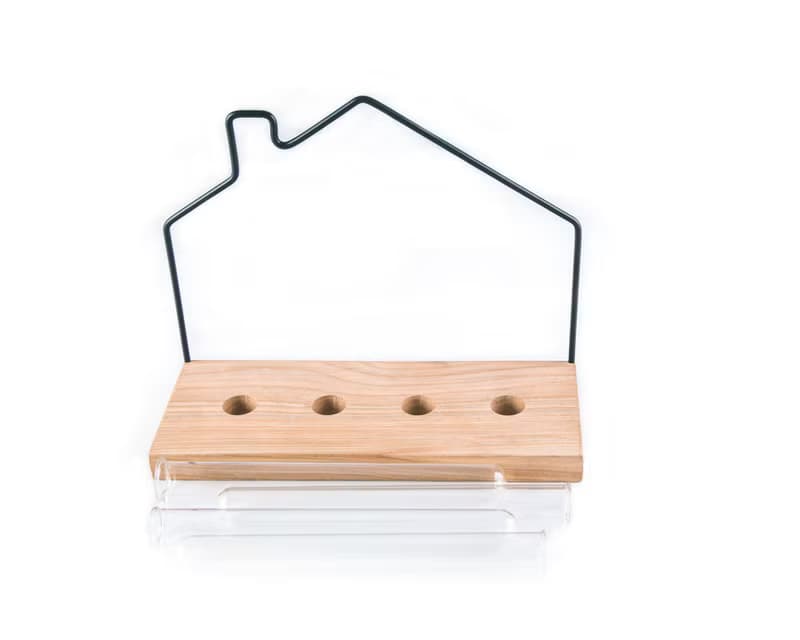 Minimalist Scandinavian style House shaped VASE for four flowers //Free shipping