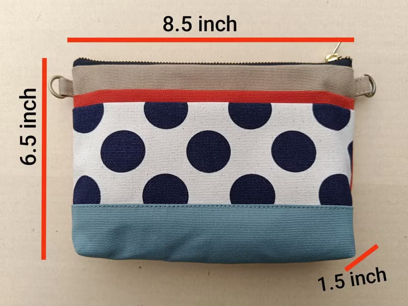 手拿包 Lovely Canvas Pouch and Crossbody, Polka Dot Design 化妝包 /收納袋