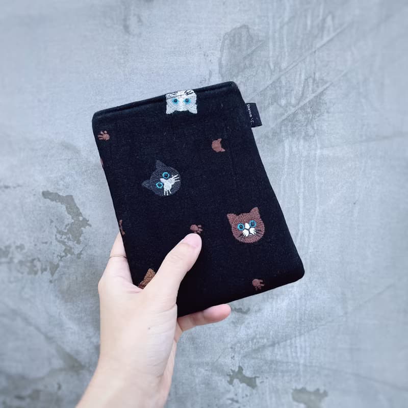 貓刺繡電子書保護套/電子書平板套/Kobo 6吋保護套/平板保護套