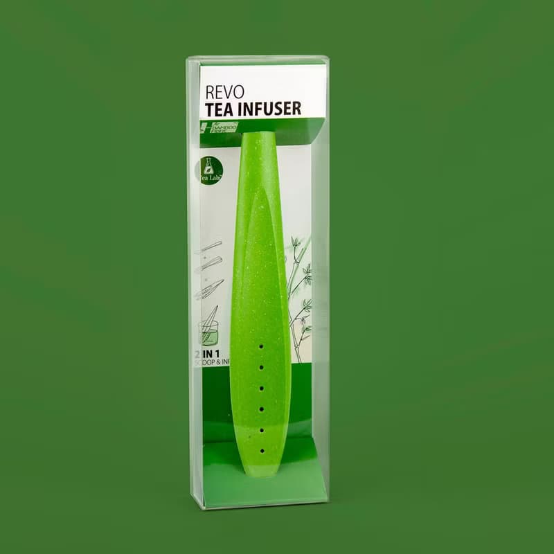 竹葉-竹纖維茶夾/茶勺2合1泡茶器 | 永磁 | 環保可降解