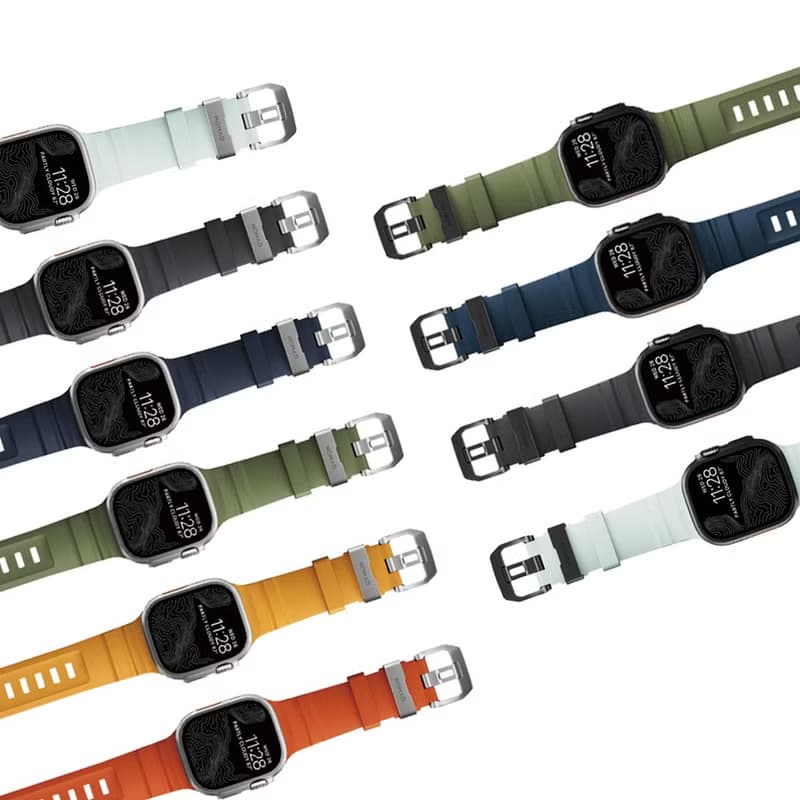 【美國NOMAD】 Apple Watch專用硬悍FKM橡膠錶帶  49/46/45/44