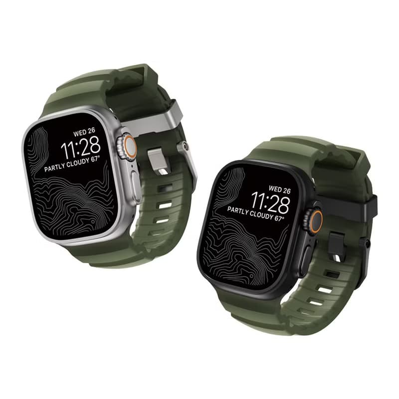 【美國NOMAD】 Apple Watch專用硬悍FKM橡膠錶帶  49/46/45/44