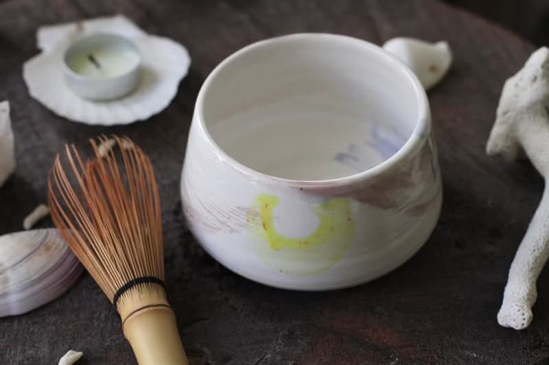 蹦跳的創意手拉坏陶碗/茶碗/抹茶碗