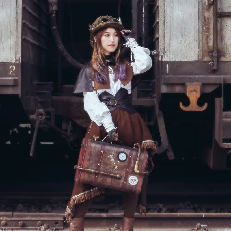 蒸汽朋克 道具 復古 行李箱 木箱 手提箱 旅行箱子
