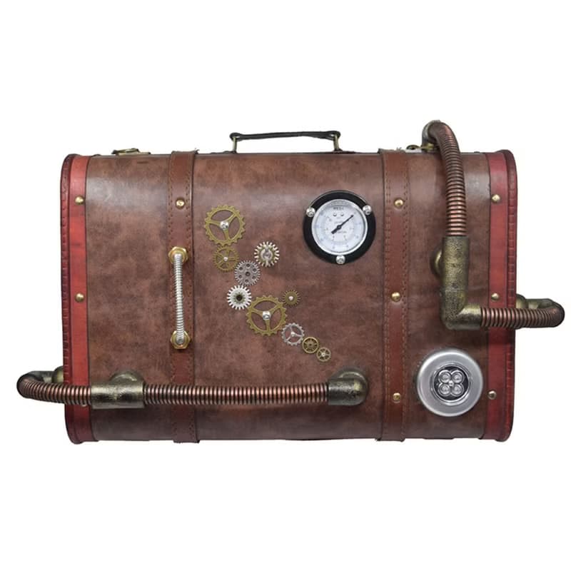 蒸汽朋克 道具 復古 行李箱 木箱 手提箱 旅行箱子