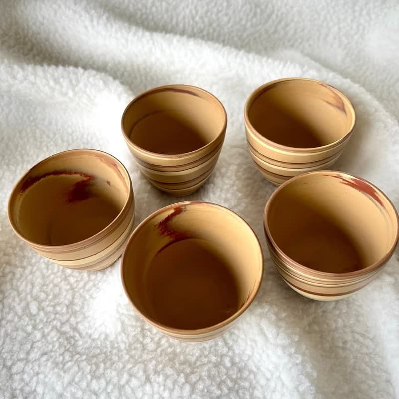 日本 昭和時期常滑燒紋泥茶具組│落款石仙 茶壺 茶海 茶杯