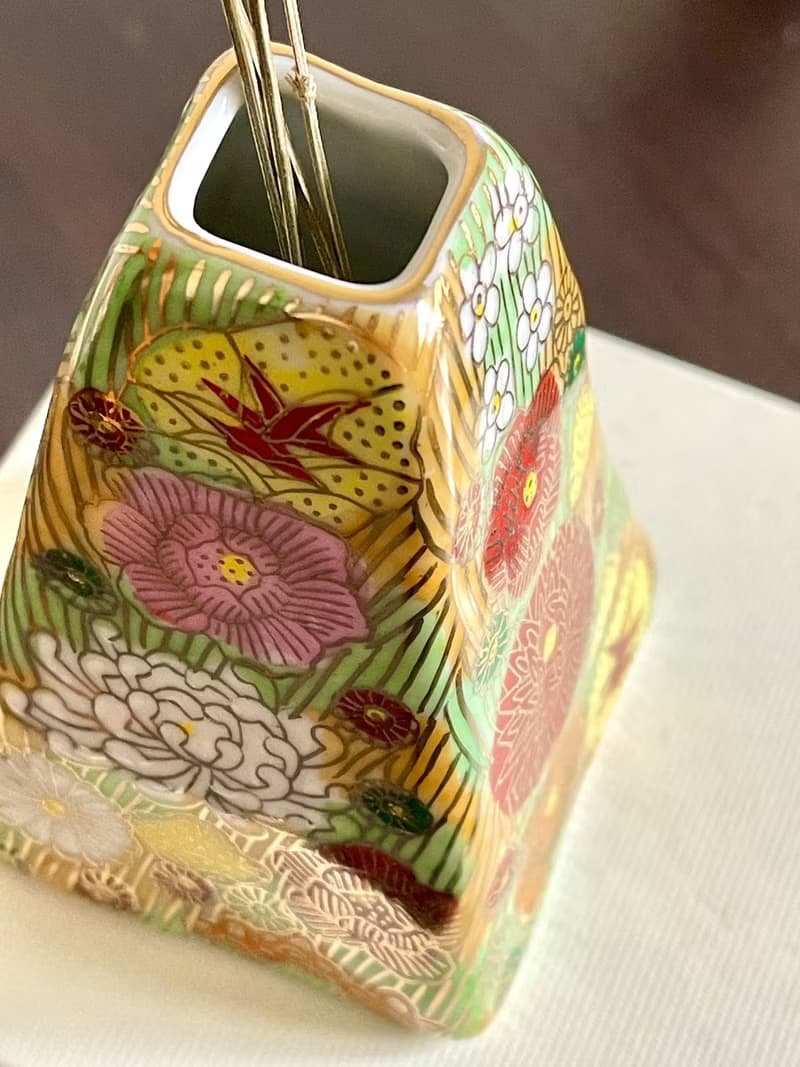 九谷燒-3.5號一輪生 金花詰