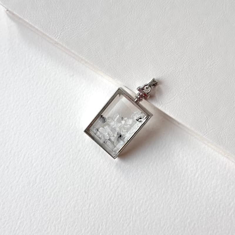 【辟邪化凶 防小人】黑髮晶碎片盒子項鏈 領導 創造力親和力去病