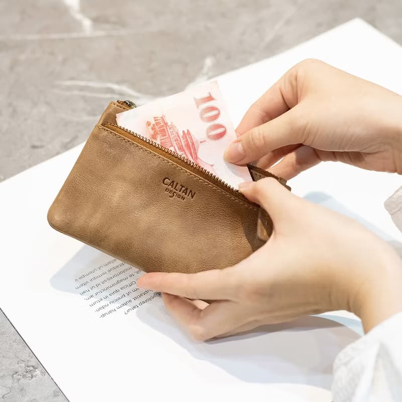 【24hr快速出貨】真皮兩層零錢包-075073_四色 雙層 零錢袋