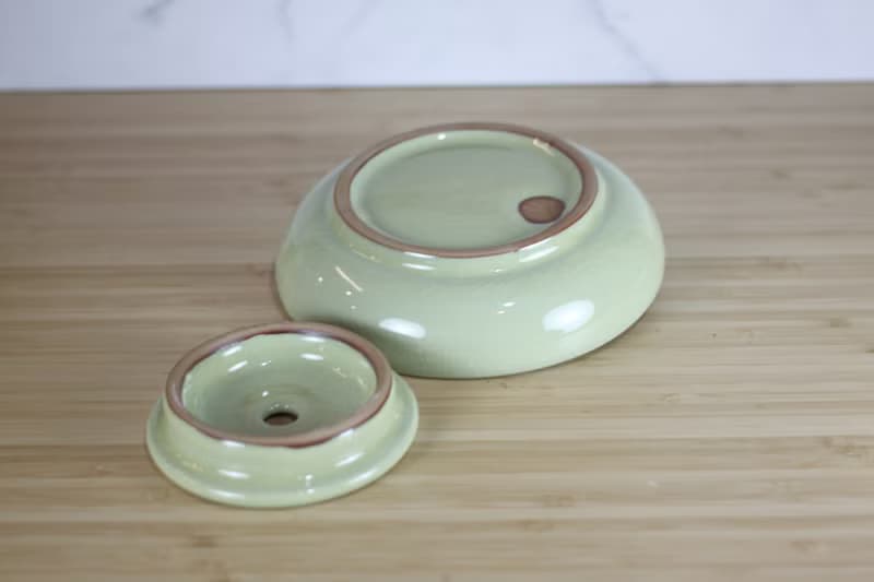 【送禮好物】16cm 米黃 官窯 乾泡台 壺承 名家葉敏祥手工作品