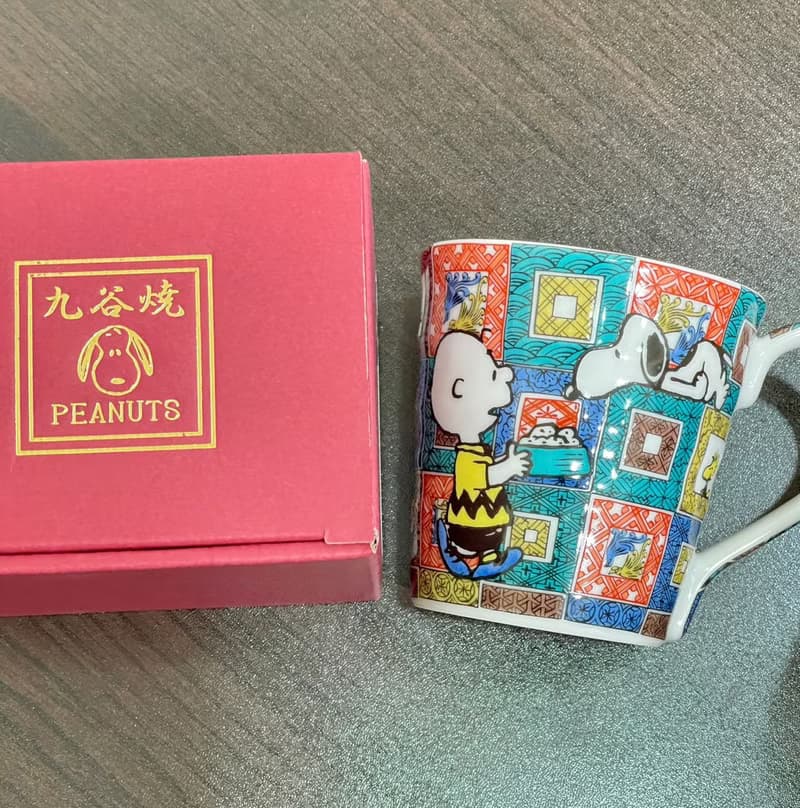 【絕版品】九谷燒-Peanuts(史努比)聯名馬克杯-石疊/赤繪/山水
