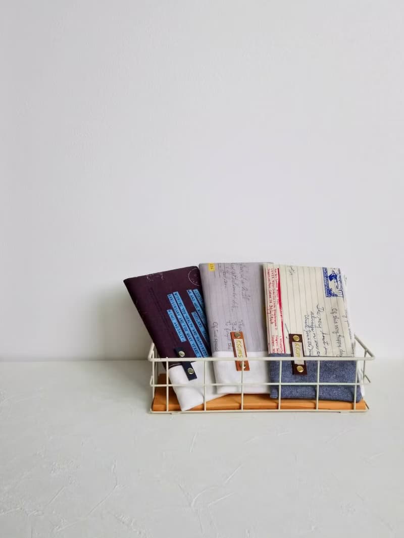 【FAW/萬用長夾(中)】手寫一封信 灰 日本帆布法國銀蔥 內有隔層