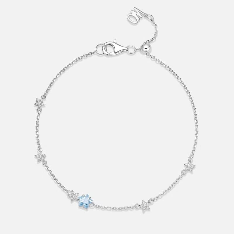 THE STAR 星星藍托帕石925銀手鍊