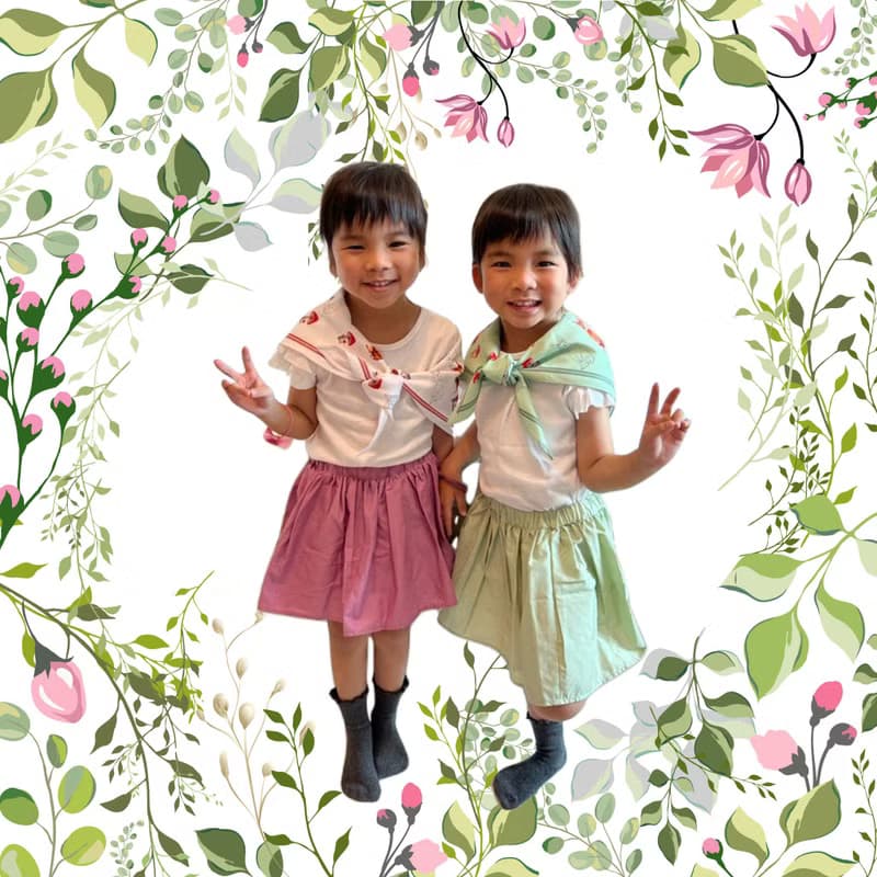 兔兔花園三角圍巾