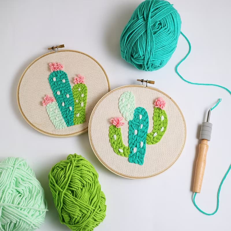 【DIY】俄羅斯刺繡. 可愛仙人掌材料包+教學影片