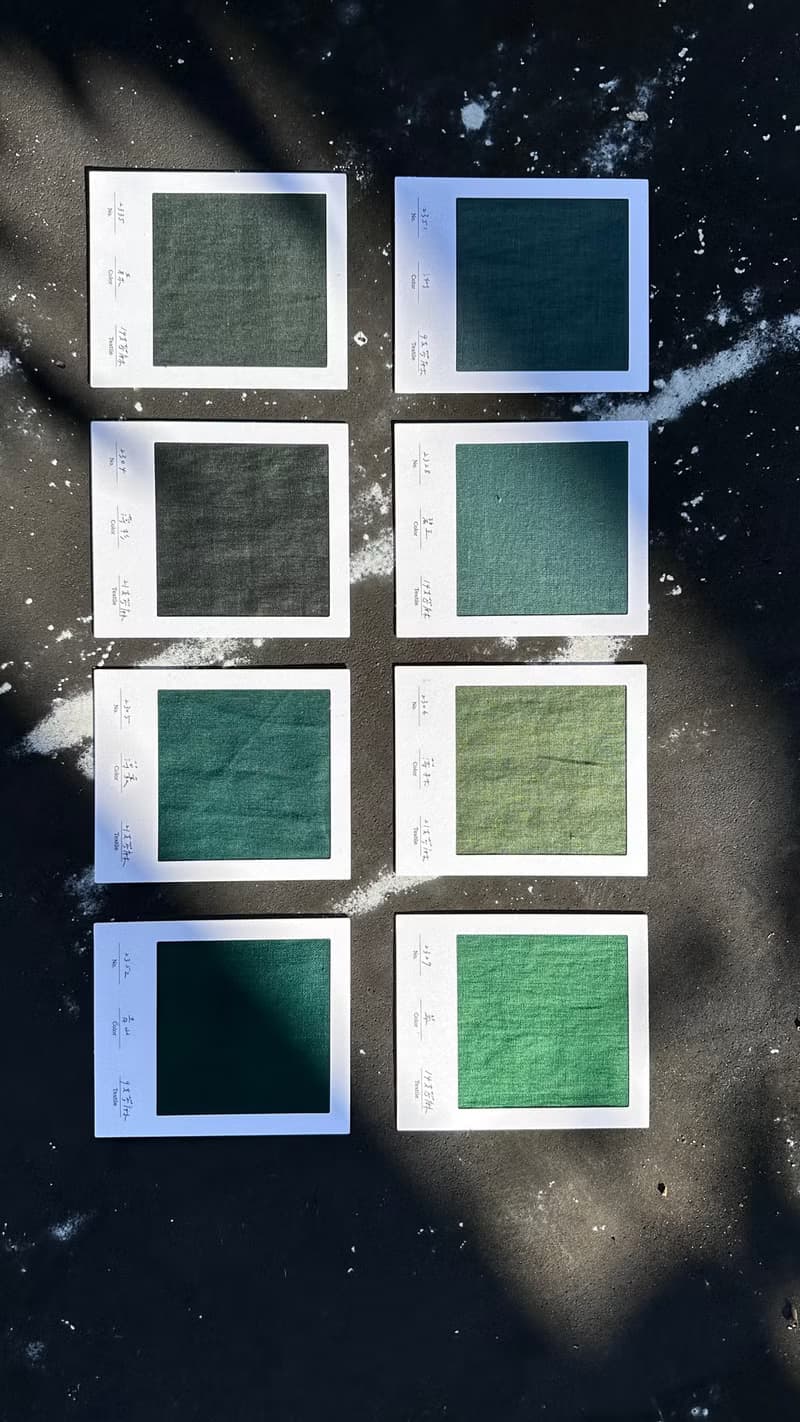 birphin | 小浪花吊帶裙 | 松 綠 100%linen
