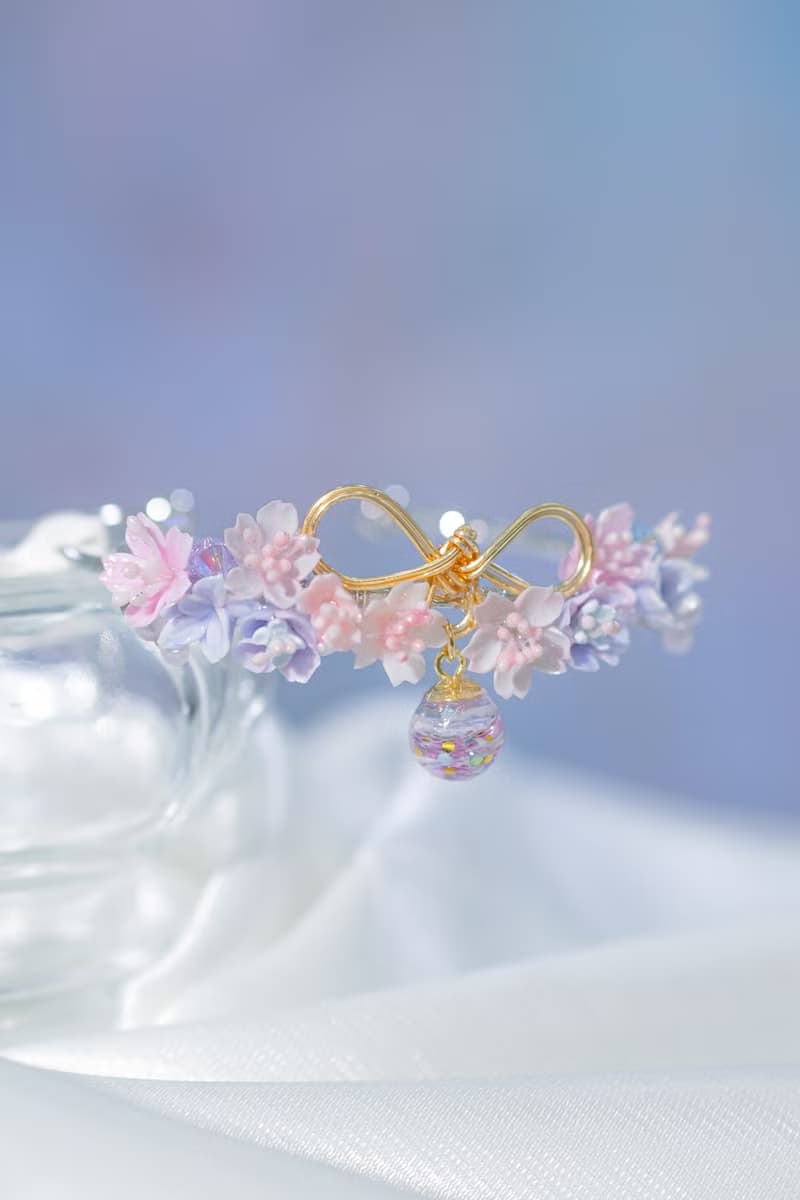 小團圓繩結花束鍍14K金手鐲