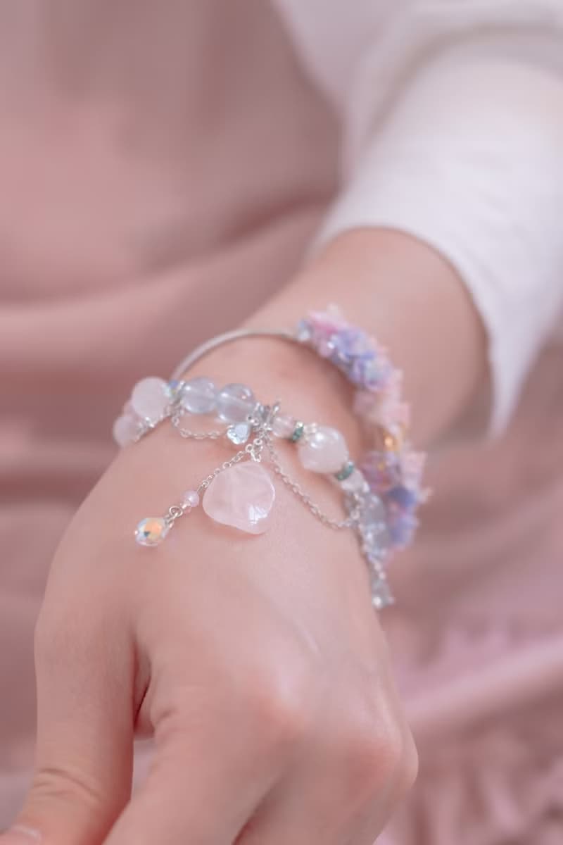 小團圓繩結花束鍍14K金手鐲