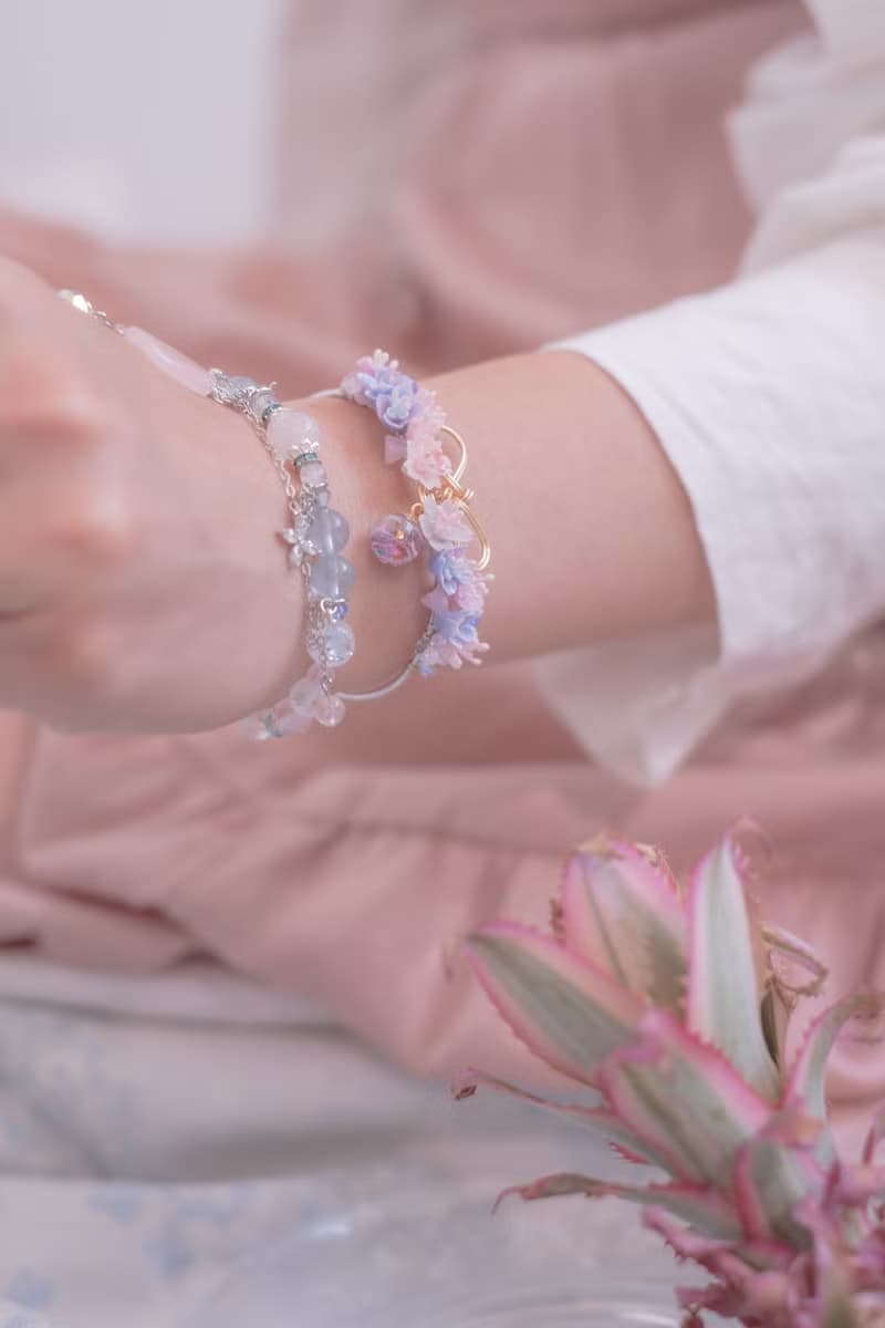 小團圓繩結花束鍍14K金手鐲