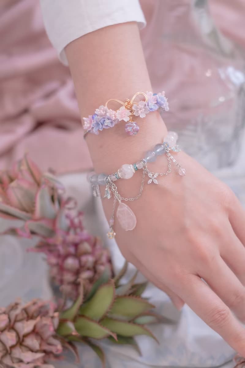 小團圓繩結花束鍍14K金手鐲