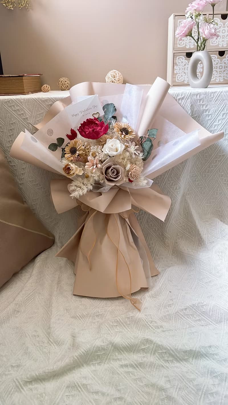 超美溫柔系永生花束