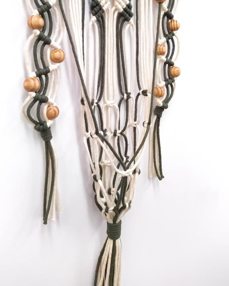 Macrame Plant Hanger 手工編織植物盆栽吊掛網【復古米/軍綠】