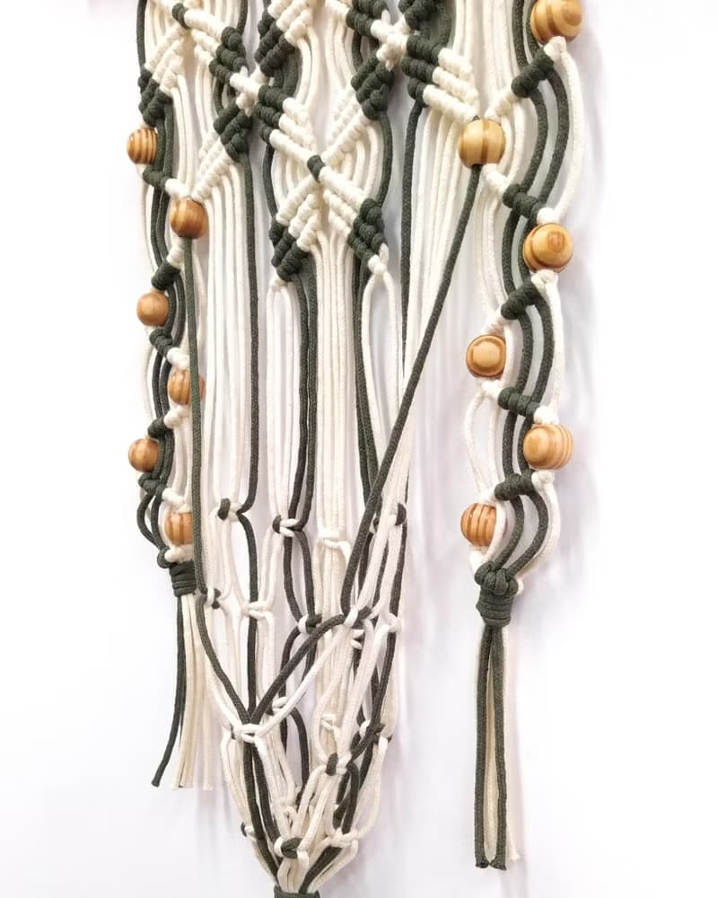 Macrame Plant Hanger 手工編織植物盆栽吊掛網【復古米/軍綠】