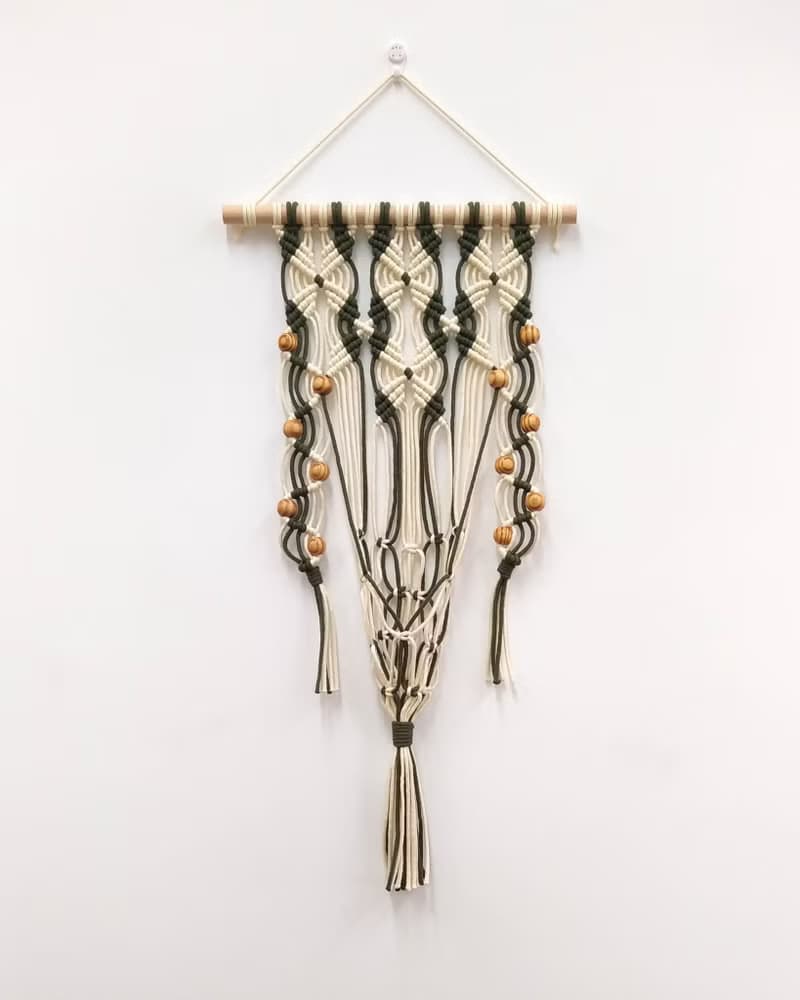 Macrame Plant Hanger 手工編織植物盆栽吊掛網【復古米/軍綠】