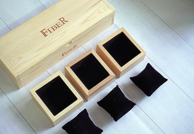 FIBER 活動式木製手錶收納盒 (3入組)