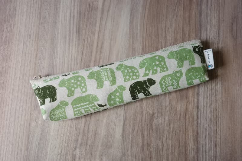 幾何熊熊 綠 - 餐具袋 環保餐具袋 | 海柏手作