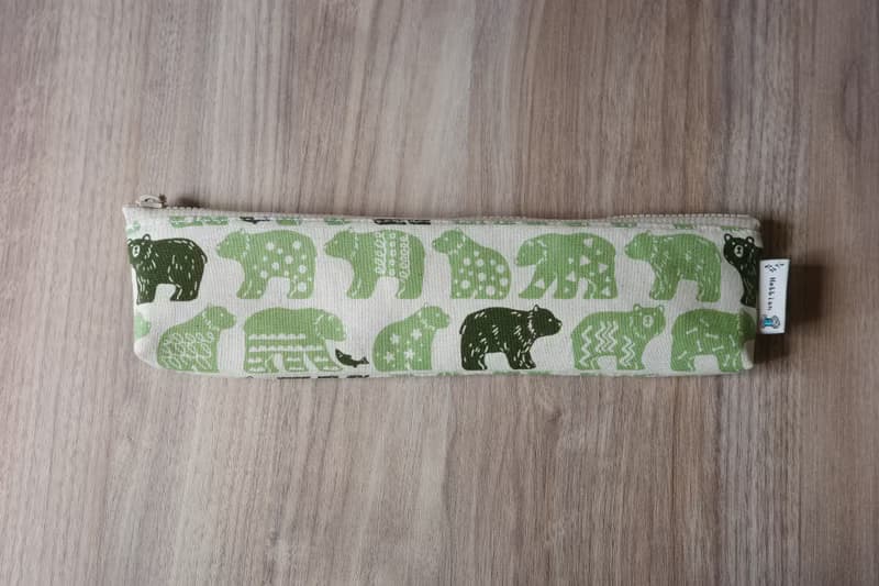 幾何熊熊 綠 - 餐具袋 環保餐具袋 | 海柏手作