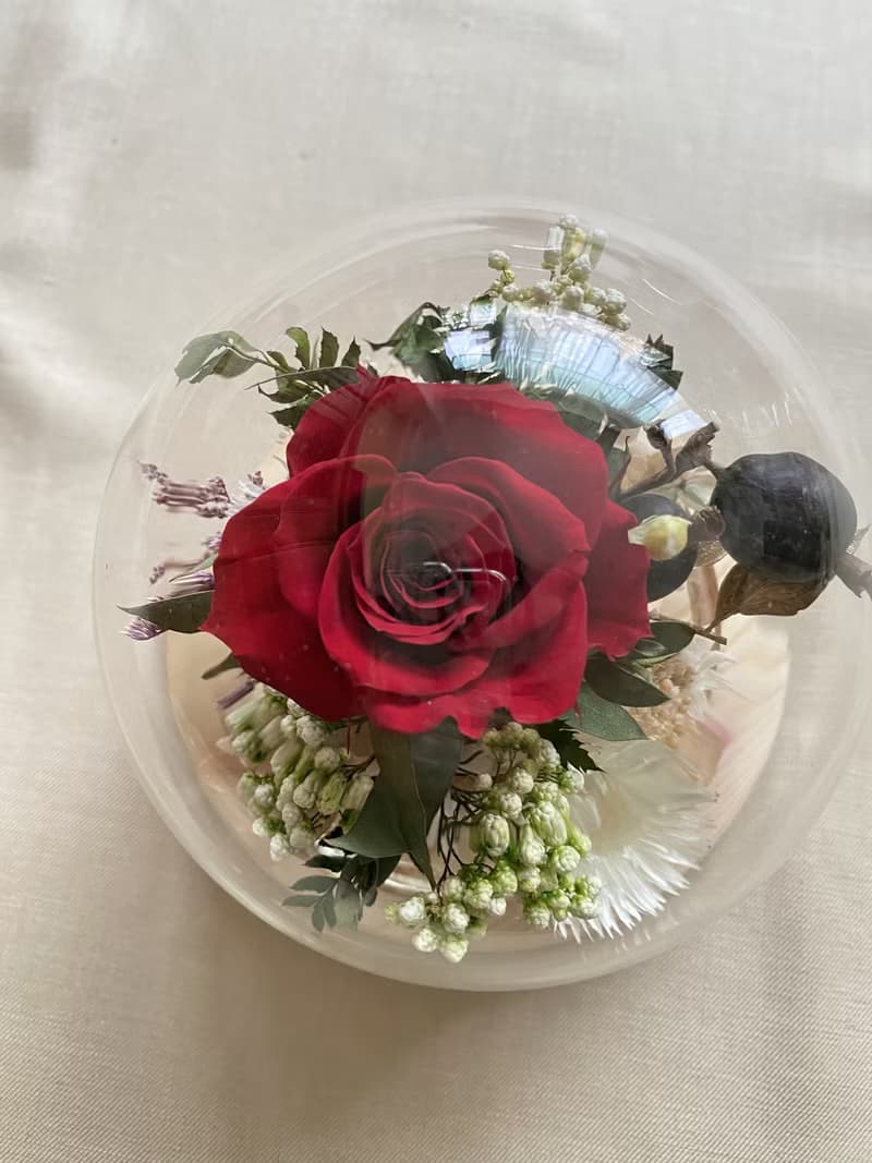 玻璃球花.情人節禮物.永生花.玫瑰.花禮.生日禮