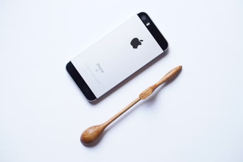 コップに掛ける木のマドラー 大, チーク