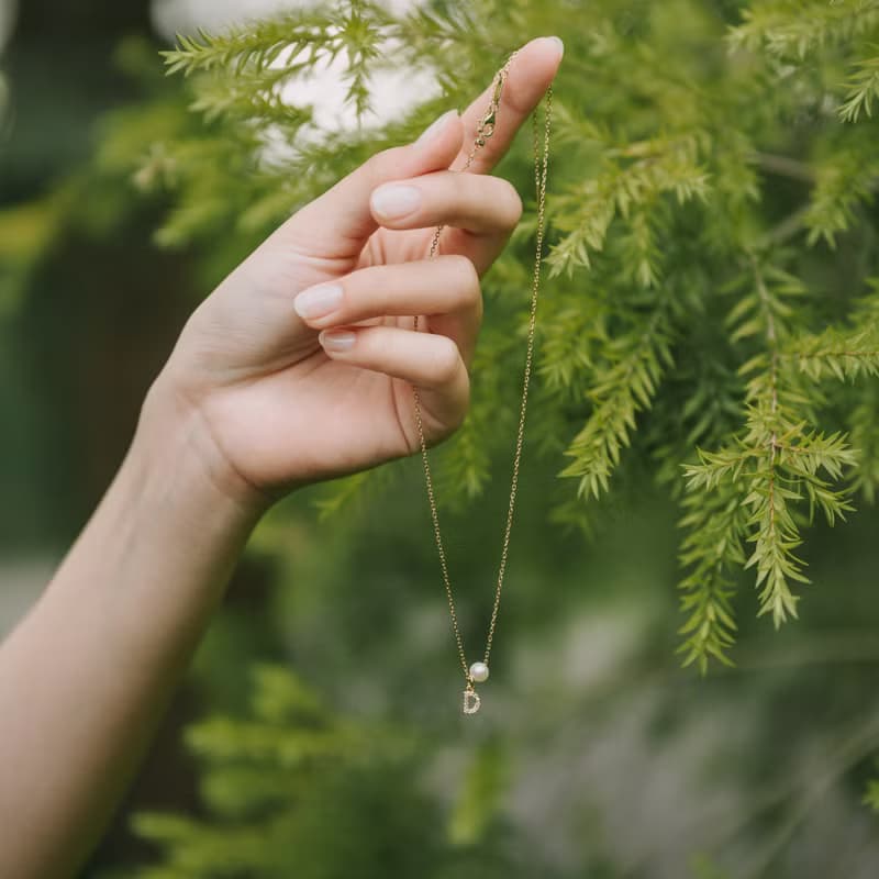 Mignon_英文字母珍珠項鍊