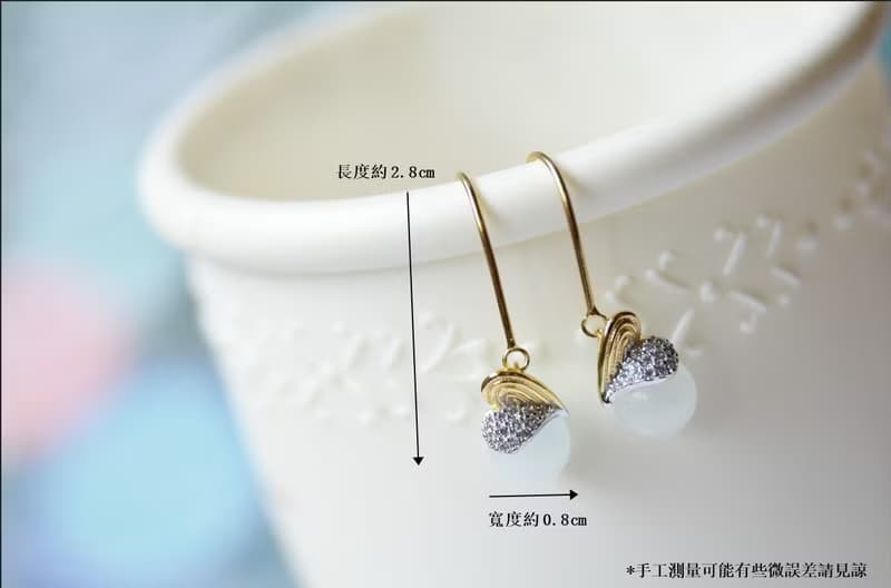 心坎兒 - 925銀(鍍金)母乳飾品耳環