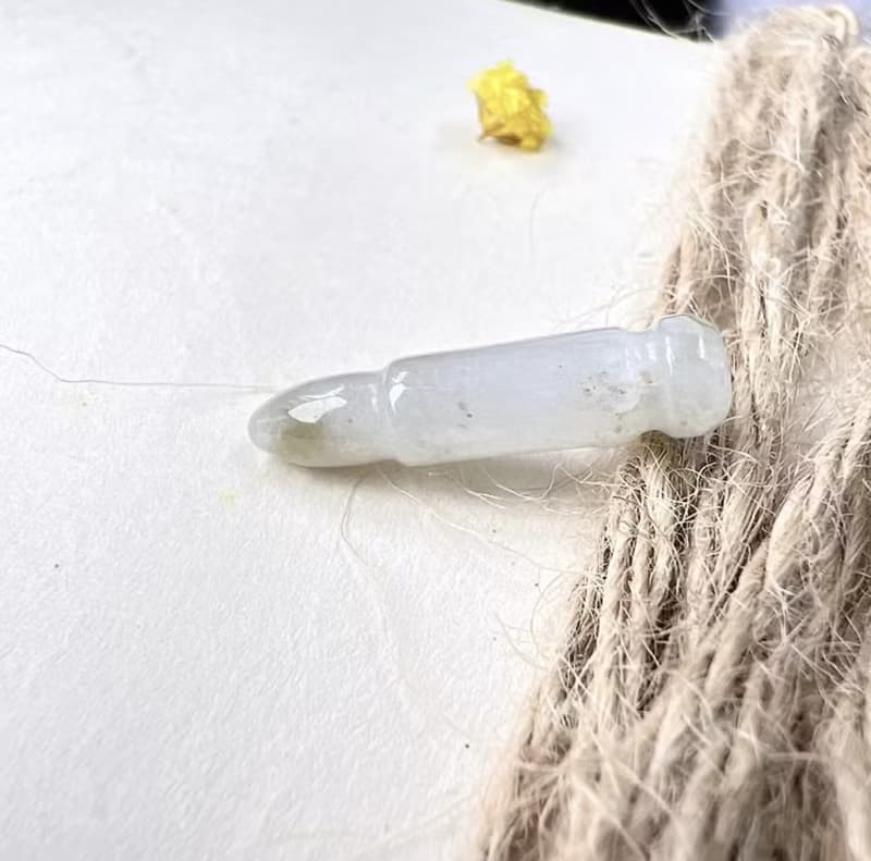 【考試順利】飄黃翡翠文昌筆項鍊 | 天然緬甸玉A貨翡翠 | 送禮