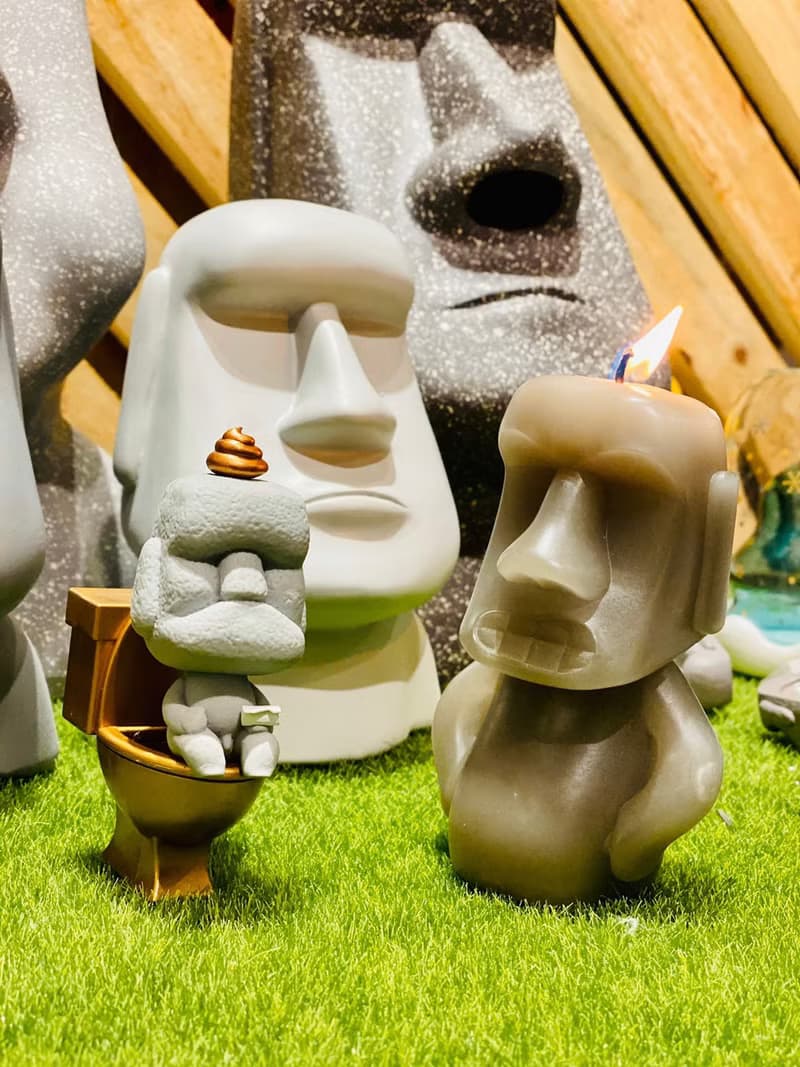 絕版新品!!摩艾表情香氛蠟燭