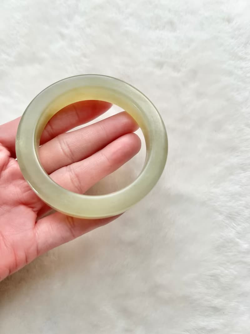 春色-天然青玉玉鐲手鐲/適50、51、52圈口/送禮/女兒鐲/小圈口